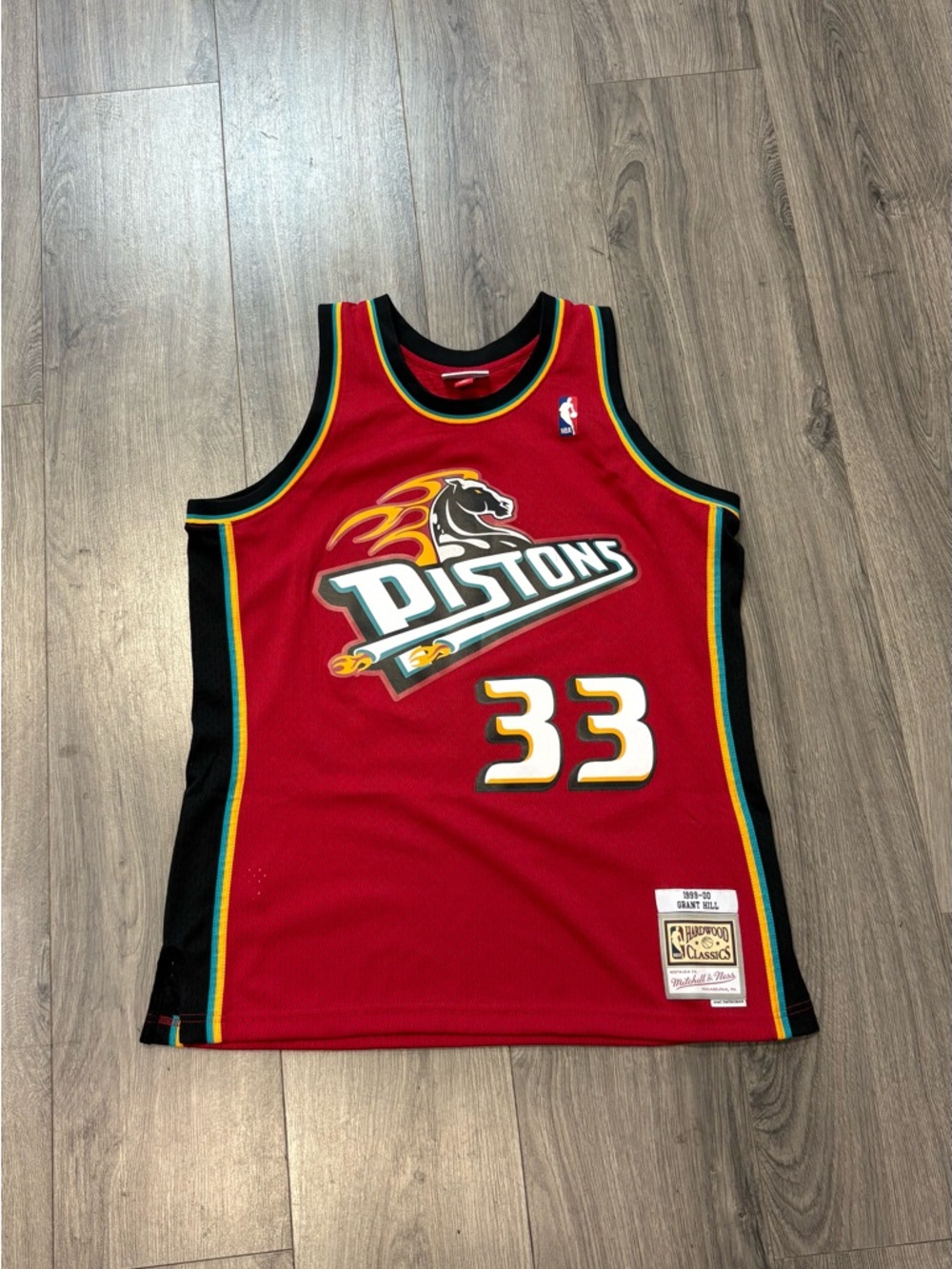 Mitchell & Ness Red and Black Swingman NBA Jersey